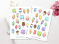 Preview: Eis am Stiel Sticker Set